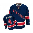 Reebok New York Rangers #4 Ron Greschner Authentic Navy Blue Third NHL Jersey