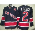 nhl hockey jerseys new york rangers #2 leetch dark blue[85th]