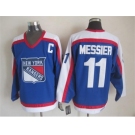 nhl jerseys new york rangers #11 mark messier blue [throwback ccm]