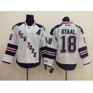 nhl jerseys new york rangers #18 staal white[patch A]