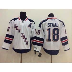 nhl jerseys new york rangers #18 staal white[patch A]