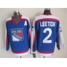 nhl jerseys new york rangers #2 brian leetch blue [throwback ccm]