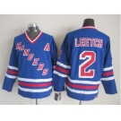 nhl jerseys new york rangers #2 leetch blue[New vintage retro]