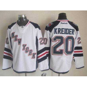 nhl jerseys new york rangers #20 kreider white[kreider][2014 new stadium]