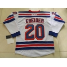 nhl jerseys new york rangers #20 kreider white[kreider]