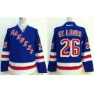 nhl jerseys new york rangers #26 st.louis blue[2014 new stadium]