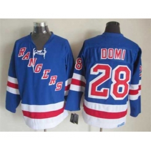 nhl jerseys new york rangers #28 domi blue[domi]