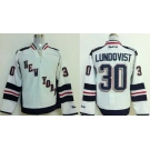 nhl jerseys new york rangers #30 lundovist white[2014 new stadium]