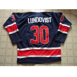 nhl jerseys new york rangers #30 lundqvist dk blue[85th]