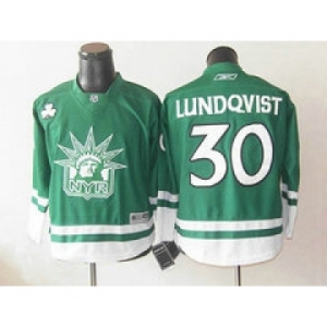 nhl jerseys new york rangers #30 lundqvist green