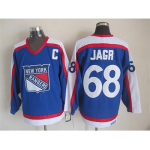 nhl jerseys new york rangers #68 jaromir jagr blue [throwback ccm]