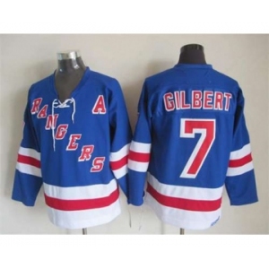 nhl jerseys new york rangers #7 gilbert blue[2014 new stadium][patch A]