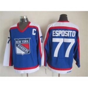 nhl jerseys new york rangers #77 esposito blue[patch C]