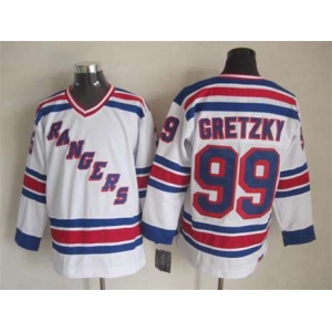 nhl jerseys new york rangers #99 gretzky white[m&n]