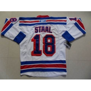 nhl new york rangers #18 staal white