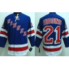 nhl new york rangers #21 higgins blue