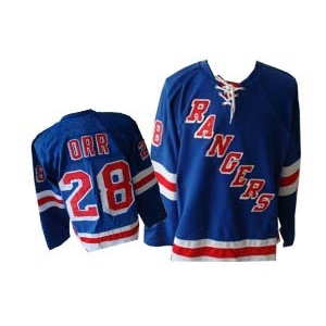 nhl new york rangers orr #28 blue