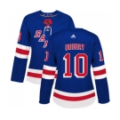 Women Adidas New York Rangers #10 Ron Duguay Premier Royal Blue Home NHL Jerse