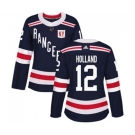 Women Adidas New York Rangers #12 Peter Holland Authentic Navy Blue 2018 Winter Classic NHL Jersey