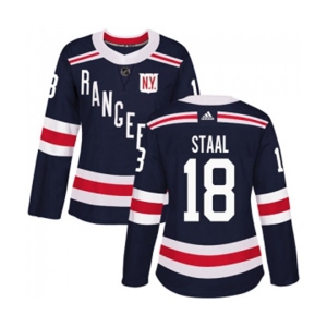 Women Adidas New York Rangers #18 Marc Staal Authentic Navy Blue 2018 Winter Classic NHL Jersey