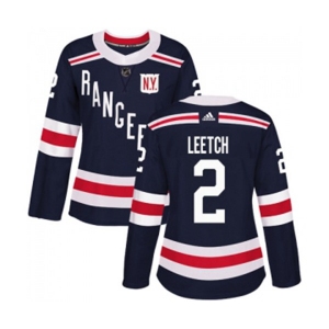 Women Adidas New York Rangers #2 Brian Leetch Authentic Navy Blue 2018 Winter Classic NHL Jersey