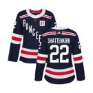 Women Adidas New York Rangers #22 Kevin Shattenkirk Authentic Navy Blue 2018 Winter Classic NHL Jersey