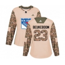 Women Adidas New York Rangers #23 Jeff Beukeboom Authentic Camo Veterans Day Practice NHL Jersey