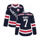 Women Adidas New York Rangers #7 Rod Gilbert Authentic Navy Blue 2018 Winter Classic NHL Jersey