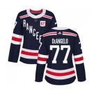 Women Adidas New York Rangers #77 Anthony DeAngelo Authentic Navy Blue 2018 Winter Classic NHL Jersey