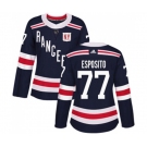 Women Adidas New York Rangers #77 Phil Esposito Authentic Navy Blue 2018 Winter Classic NHL Jersey