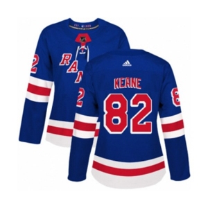 Women Adidas New York Rangers #82 Joey Keane Authentic Royal Blue Home NHL Jersey