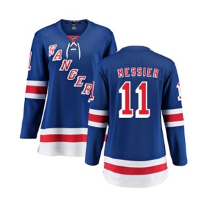 Women New York Rangers #11 Mark Messier Fanatics Branded Royal Blue Home Breakaway NHL Jersey