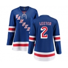 Women New York Rangers #2 Brian Leetch Fanatics Branded Royal Blue Home Breakaway NHL Jersey