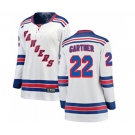 Women New York Rangers #22 Mike Gartner Fanatics Branded White Away Breakaway NHL Jersey