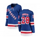 Women New York Rangers #28 Chris Bigras Fanatics Branded Royal Blue Home Breakaway NHL Jersey