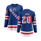 Women New York Rangers #28 Tie Domi Fanatics Branded Royal Blue Home Breakaway NHL Jersey