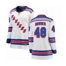 Women New York Rangers #48 Brett Howden Fanatics Branded White Away Breakaway NHL Jersey