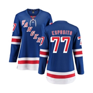 Women New York Rangers #77 Phil Esposito Fanatics Branded Royal Blue Home Breakaway NHL Jersey