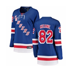 Women New York Rangers #82 Joey Keane Fanatics Branded Royal Blue Home Breakaway NHL Jersey