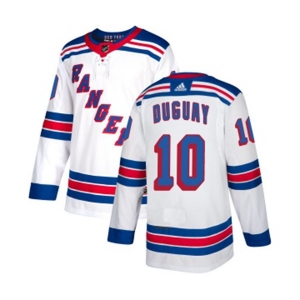 Women Reebok New York Rangers #10 Ron Duguay Authentic White Away NHL Jersey