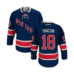 Women Reebok New York Rangers #18 Walt Tkaczuk Authentic Navy Blue Third NHL Jersey