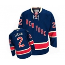 Women Reebok New York Rangers #2 Brian Leetch Authentic Navy Blue Third NHL Jersey