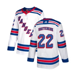 Women Reebok New York Rangers #22 Kevin Shattenkirk Authentic White Away NHL Jersey