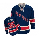 Women Reebok New York Rangers #35 Mike Richter Authentic Navy Blue Third NHL Jersey