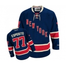 Women Reebok New York Rangers #77 Phil Esposito Authentic Navy Blue Third NHL Jersey