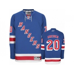Women's Reebok New York Rangers #20 Chris Kreider Premier Royal Blue Home NHL Jersey