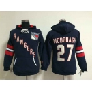 women nhl jerseys new york rangers #27 mcdonagh blue[pullover hooded sweatshirt]