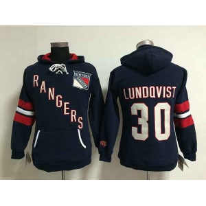 women nhl jerseys new york rangers #30 lundqvist blue[pullover hooded sweatshirt]