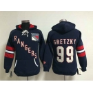 women nhl jerseys new york rangers #99 gretzky blue[pullover hooded sweatshirt]