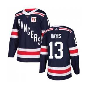 Youth Adidas New York Rangers #13 Kevin Hayes Authentic Navy Blue 2018 Winter Classic NHL Jersey